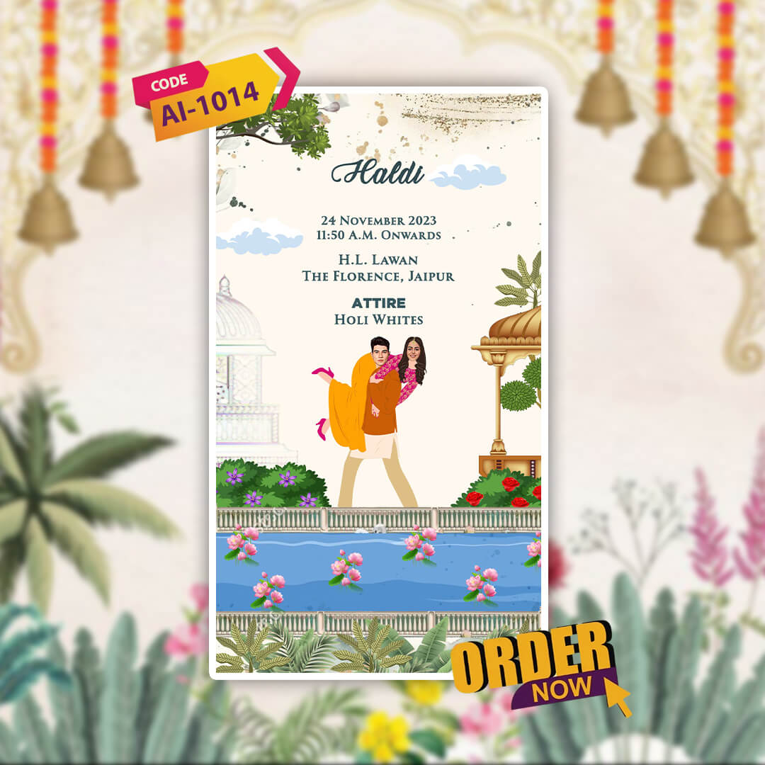 Wedding Video Invitation | Romantic Video Template |AI-1014