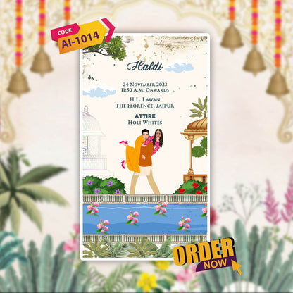 Wedding Video Invitation | Romantic Video Template |AI-1014