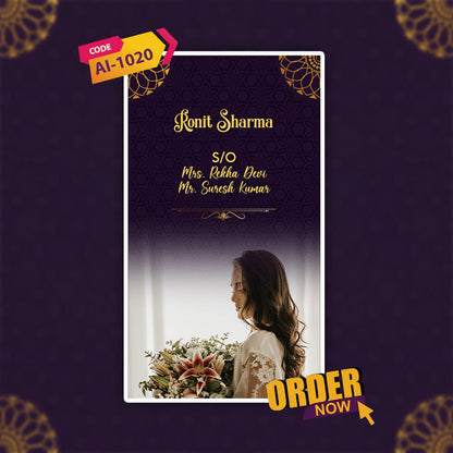 Wedding Video Invitation | Storybook Style| AI-1020