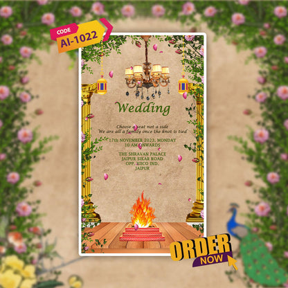 Wedding Video Invitation | Modern Invite | AI-1022