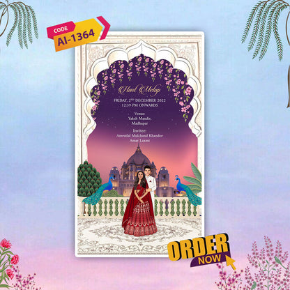 Digital Wedding Invitation Video | Luxury Wedding Video |AI-1364