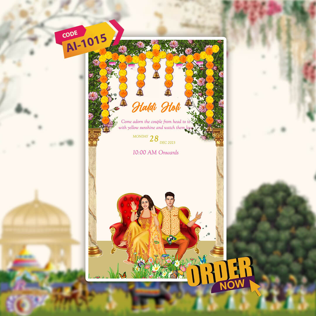 Wedding Video Invitation | Royal Invitation | AI-1015