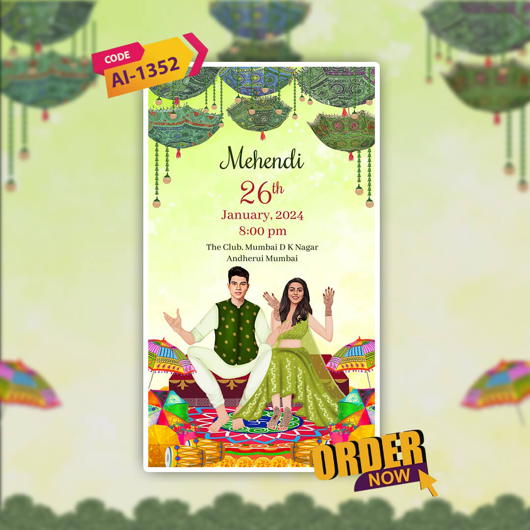 Sikh Wedding Invitation Video | Floral Radiance | AI-1352