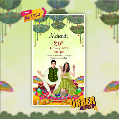 Sikh Wedding Invitation Video | Floral Radiance | AI-1352