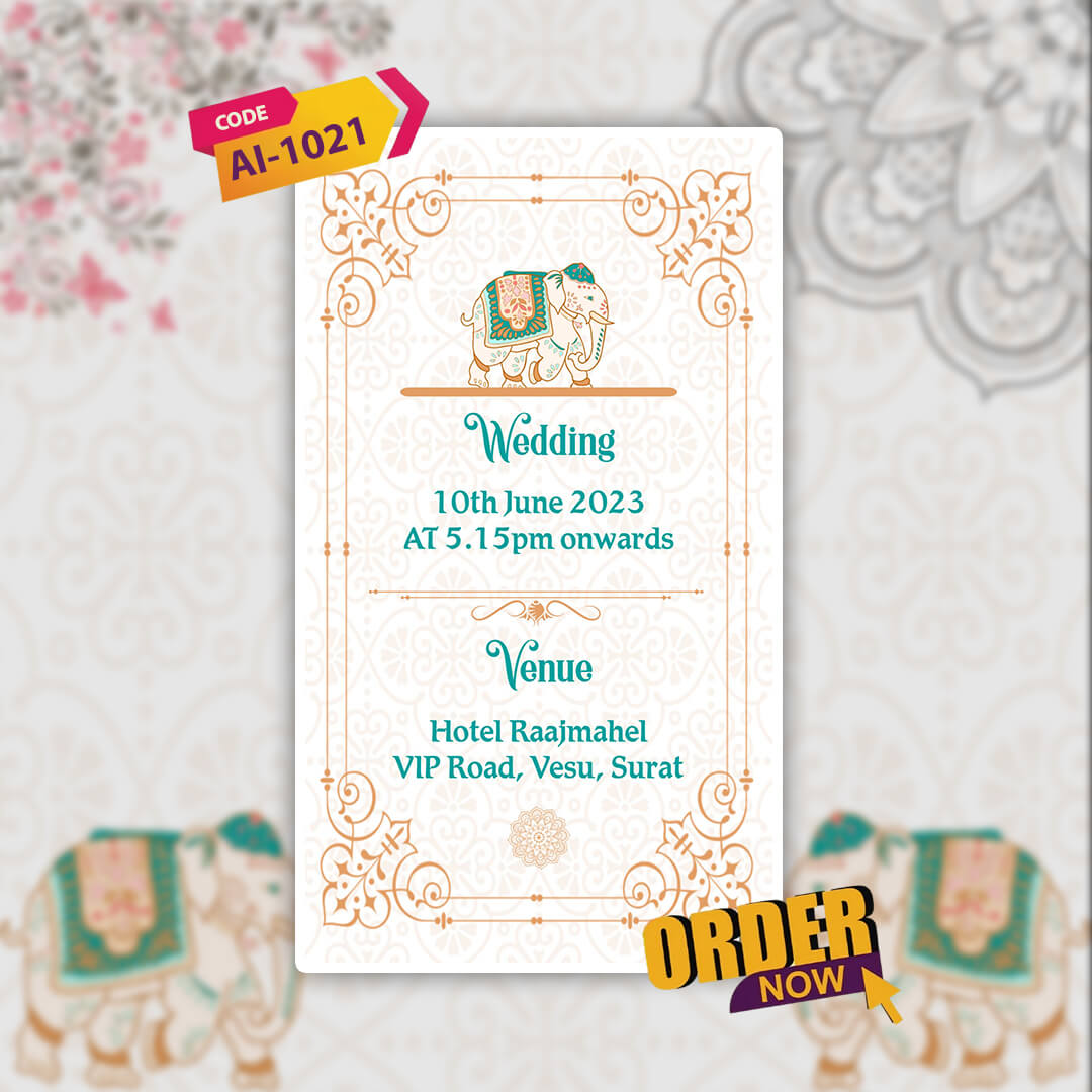 Wedding Video Invitation | Elegant Styled Text | AI-1021
