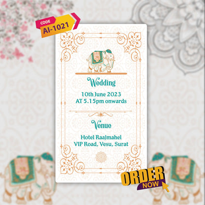 Wedding Video Invitation | Elegant Styled Text | AI-1021