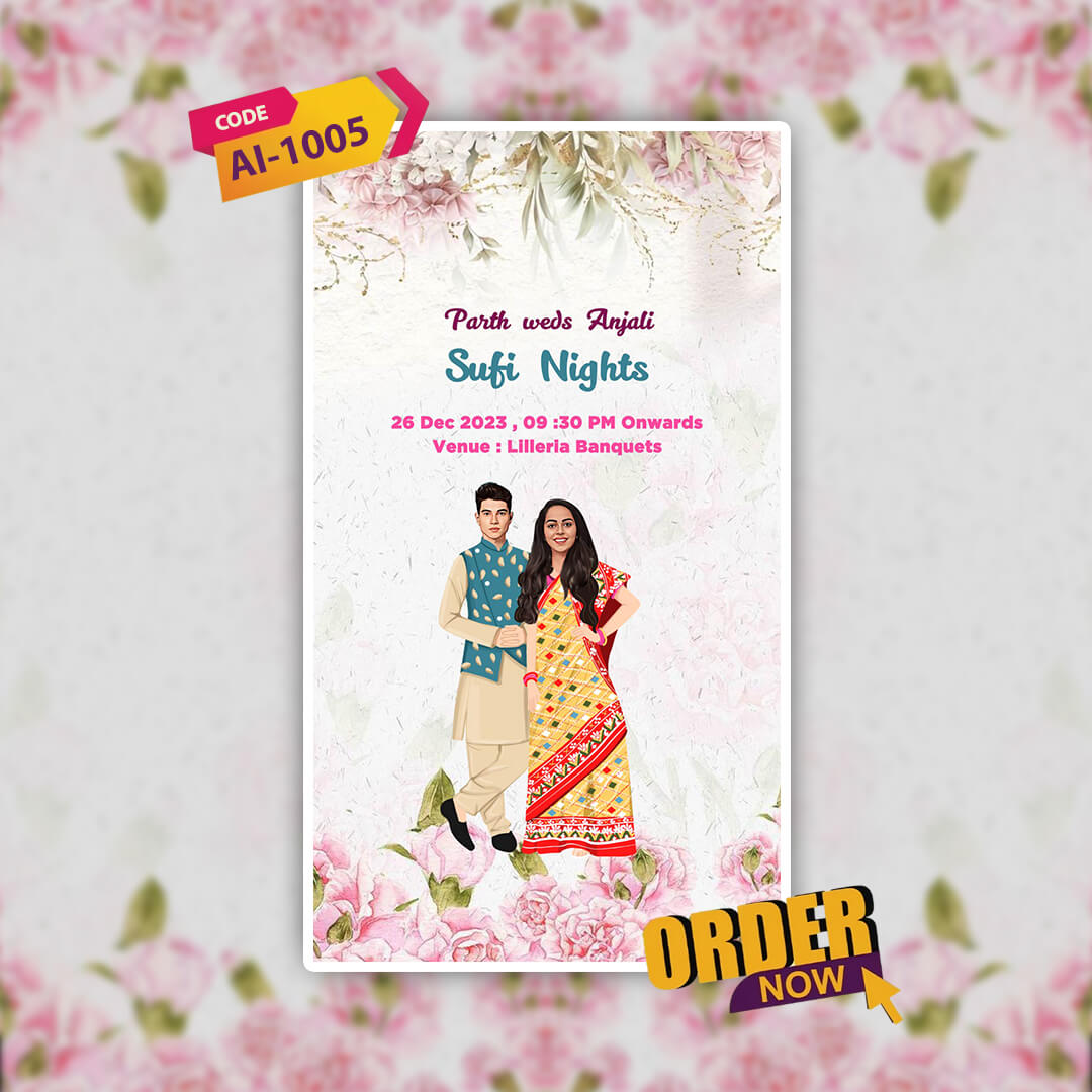 Wedding Video Invitation | Customize| AI-1005