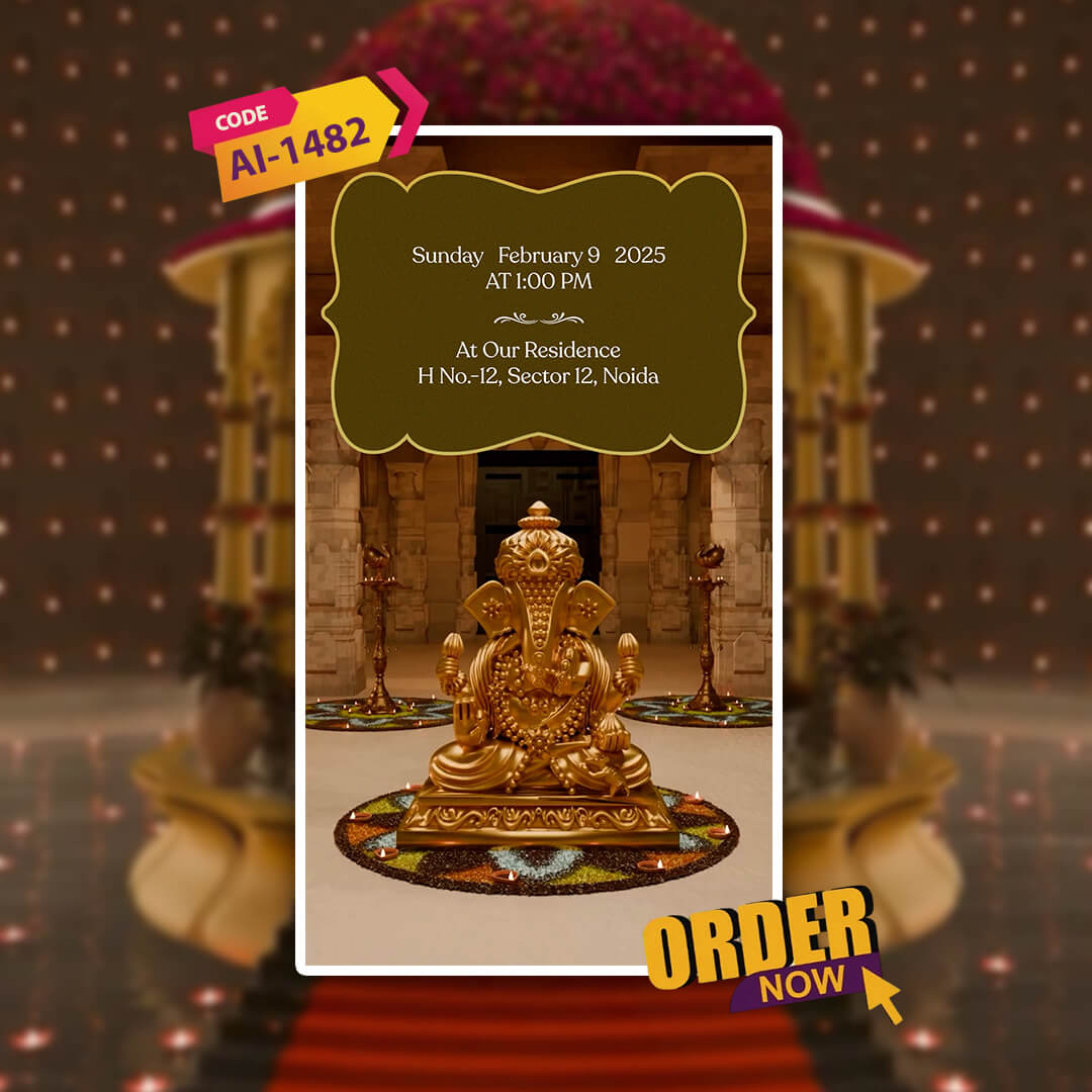 Digital 3D Wedding Invitation Video | HD Video | AI-1482