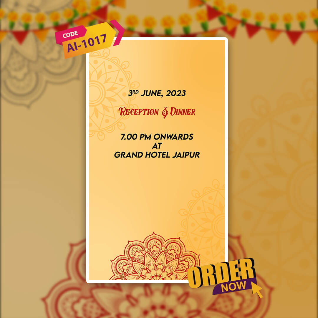 Wedding Video Invitation | vibrant and elegant Theme | AI-1017