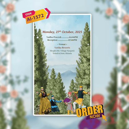 Pahadi Wedding Invitation Video | Digital Wedding Video Invitation | AI-1572
