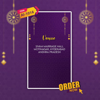 Wedding Video Invitation | Stylish Theme | AI-1016