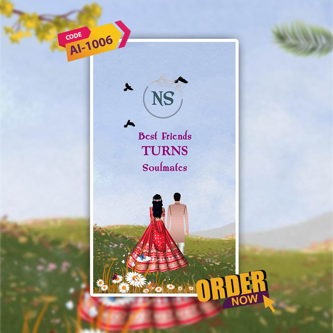 Wedding Video Invitation | Floral | AI-1006