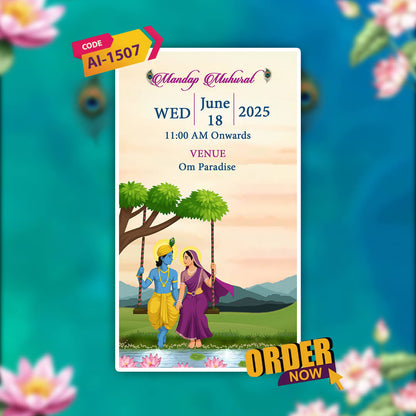 Digital Wedding Invitation Video | Amazing |  AI-1507