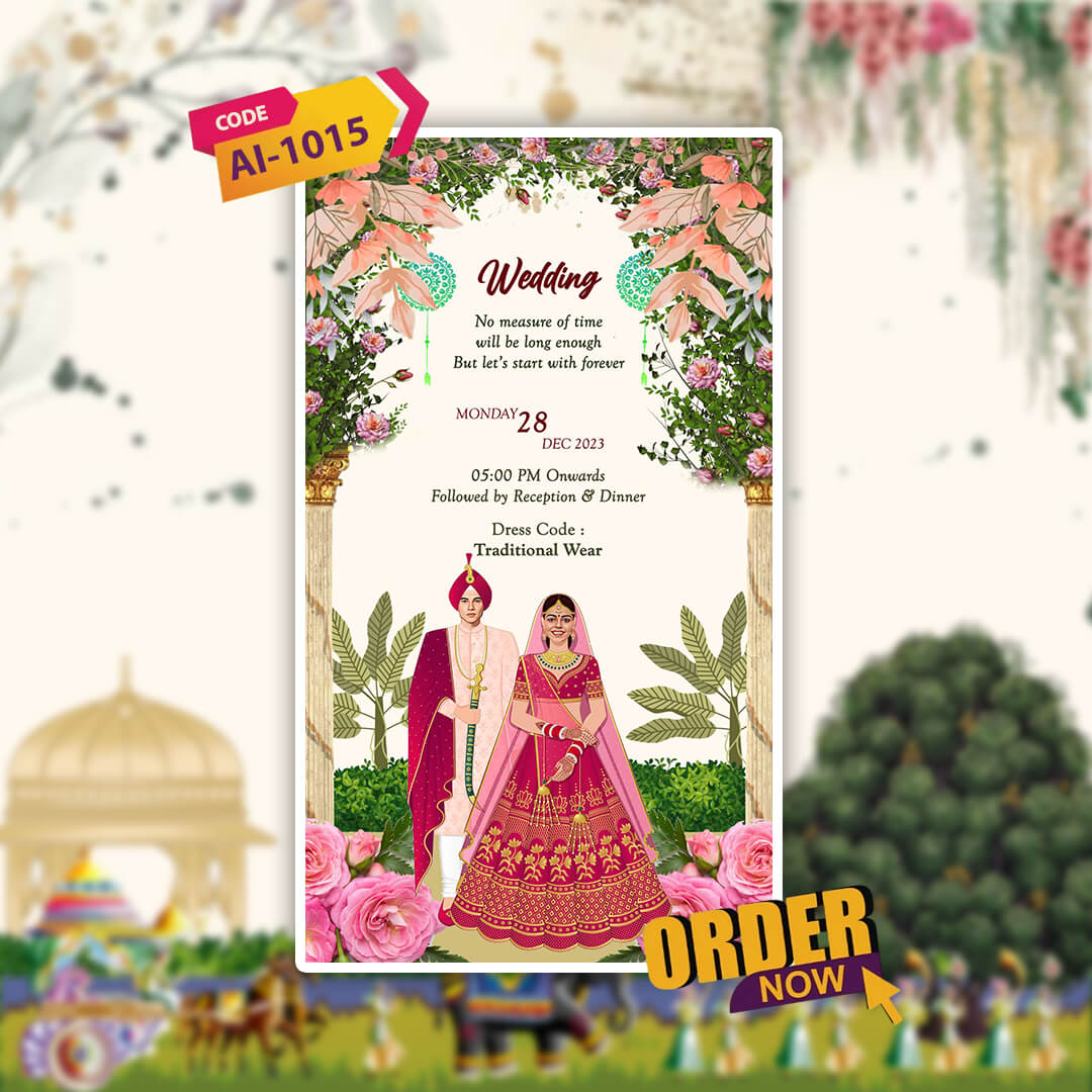 Wedding Video Invitation | Royal Invitation | AI-1015