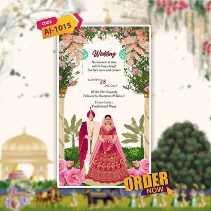 Wedding Video Invitation | Royal Invitation | AI-1015