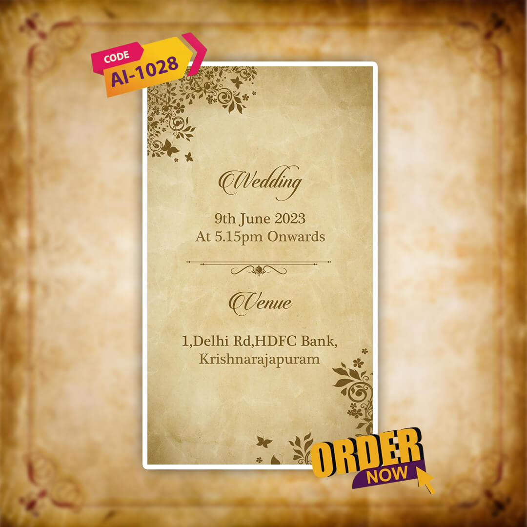 Wedding Video Invitation | Classis | AI-1028