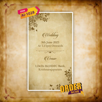 Wedding Video Invitation | Classis | AI-1028