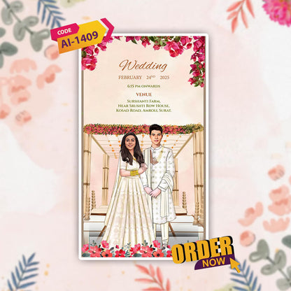 Buddhist Wedding Invitation Video | Digital E‑Invite | AI-1409