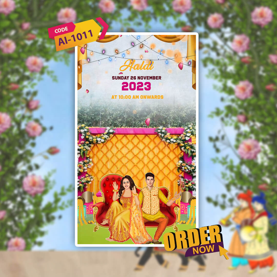 Wedding Video Invitation | Custom Wedding Video| AI-1011