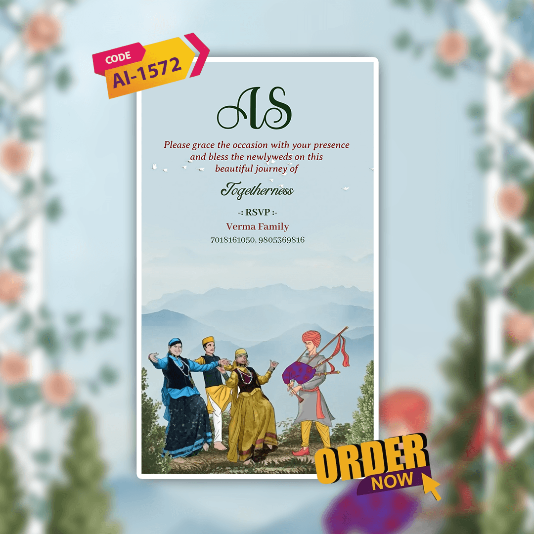 Pahadi Wedding Invitation Video | Digital Wedding Video Invitation | AI-1572