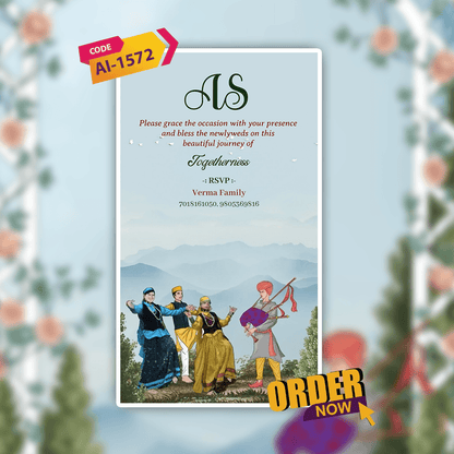 Pahadi Wedding Invitation Video | Digital Wedding Video Invitation | AI-1572
