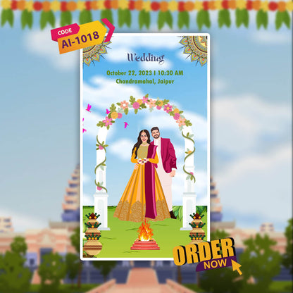 Wedding Video Invitation | Night-Themed | AI-1018