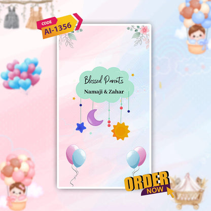Baby Gender Reveal Invitation Video | Digital Invite| AI-1356