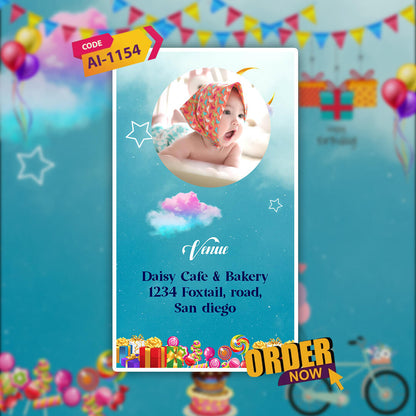 Birthday Invitation Video | Playful Theme | AI-1154
