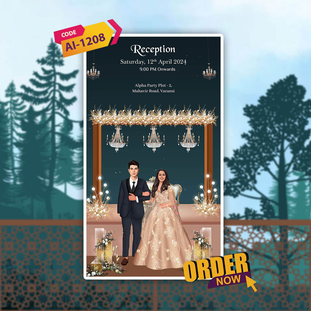 Custom Love Story Wedding Invitation Video | Chic Romantic | AI-1208