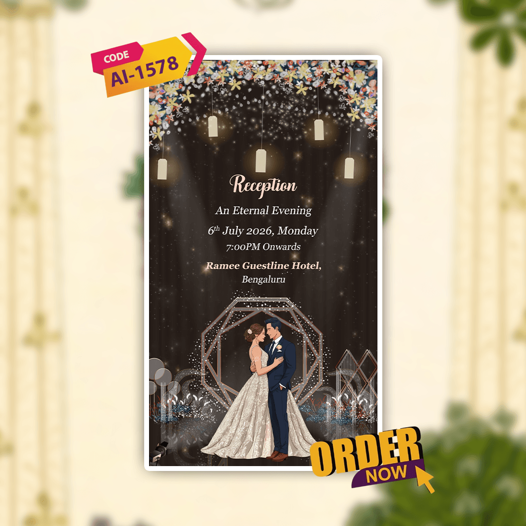 Wedding Invitation Video | Caricature Wedding Video Invitation | AI-1578