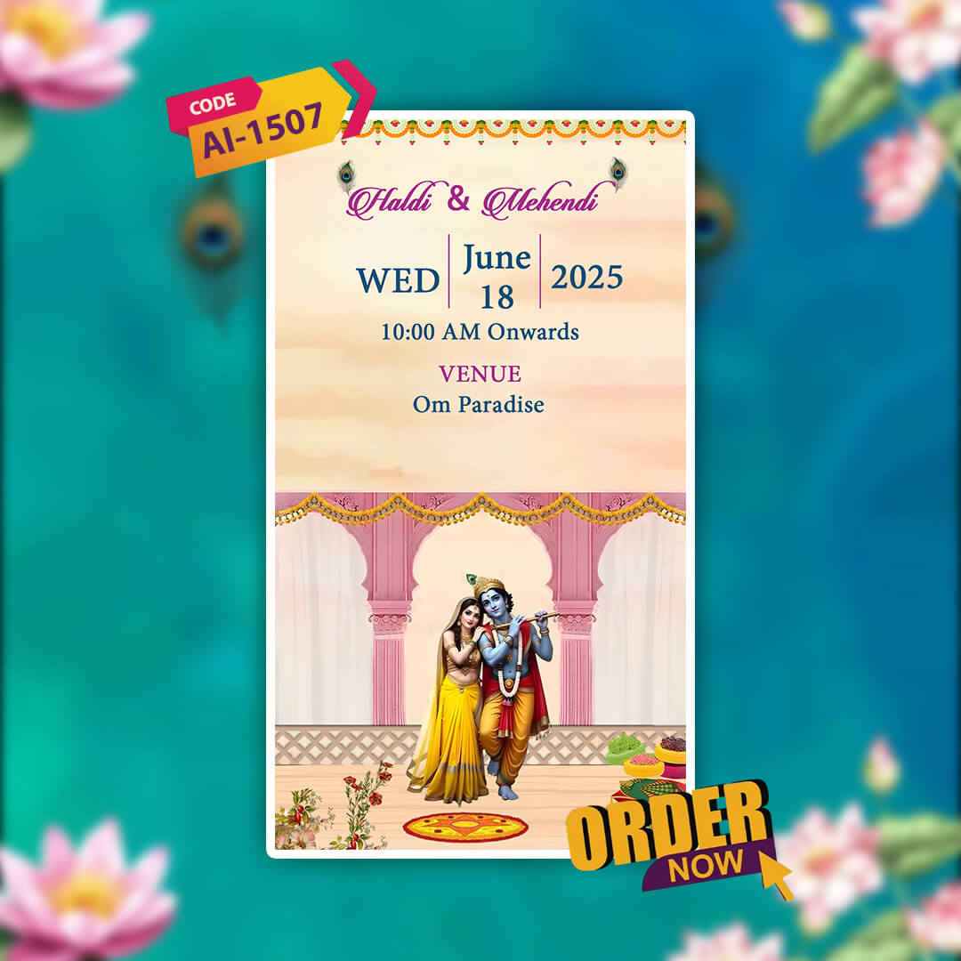 Digital Wedding Invitation Video | Amazing |  AI-1507