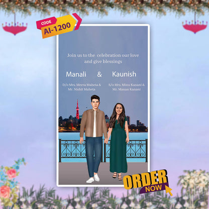 Custom Love Story Wedding Invitation Video | AI-1200