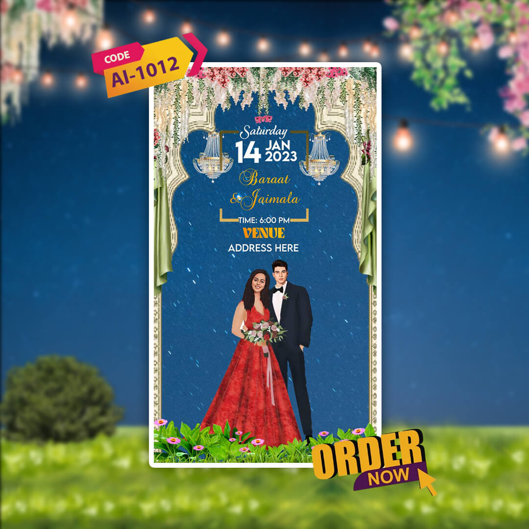 Wedding Video Invitation | Nikah, Shaadi & Reception| AI-1012