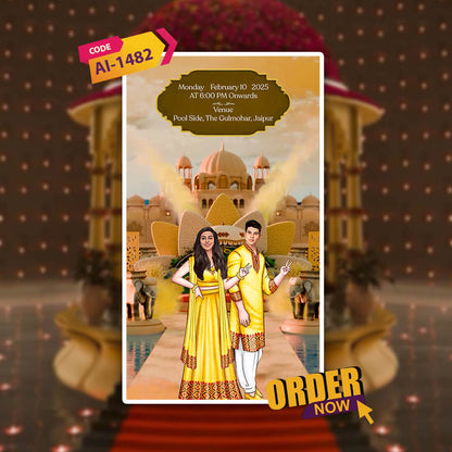 Digital 3D Wedding Invitation Video | HD Video | AI-1482