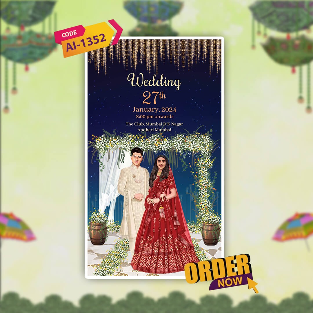 Sikh Wedding Invitation Video | Floral Radiance | AI-1352
