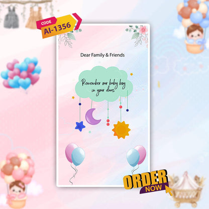 Baby Gender Reveal Invitation Video | Digital Invite| AI-1356