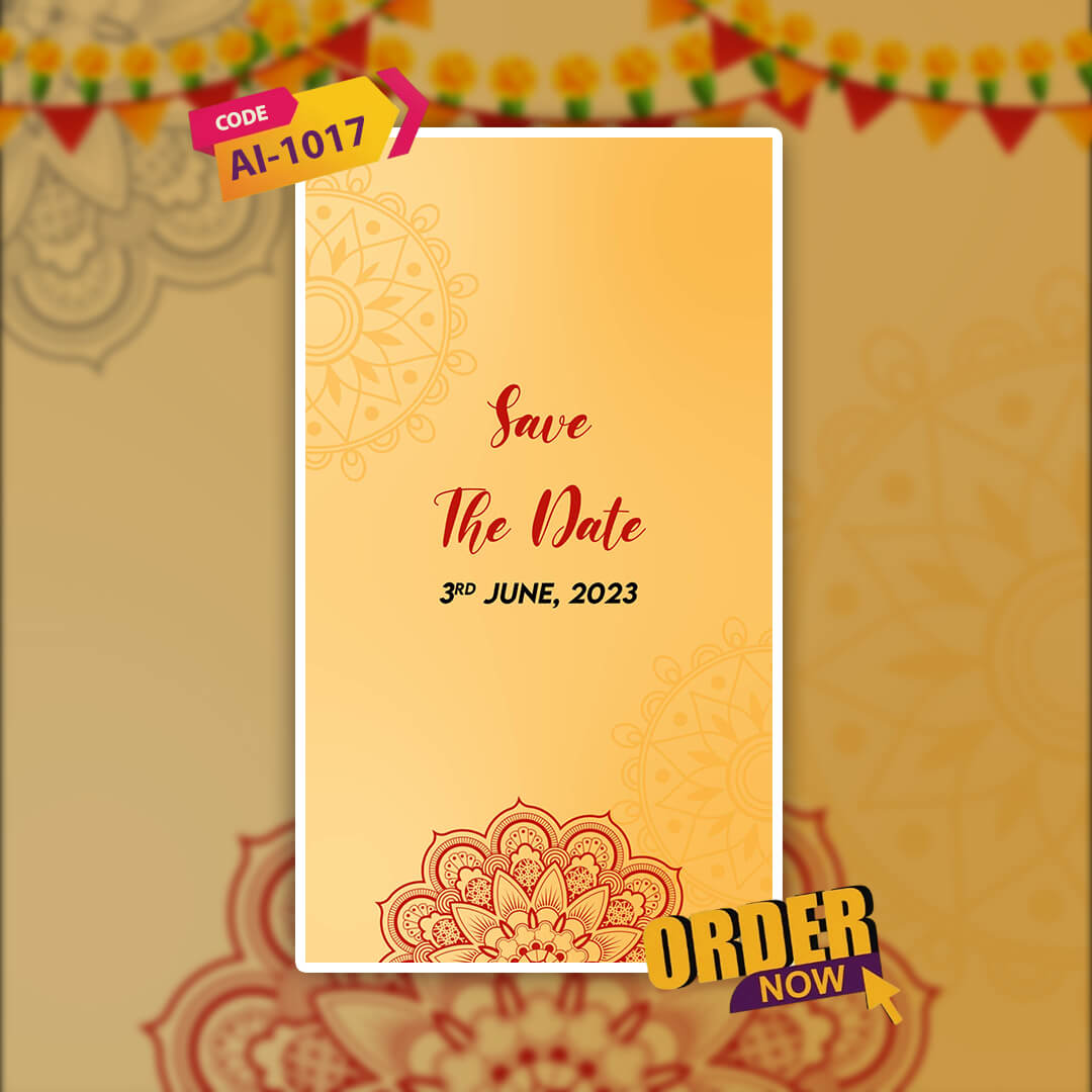 Wedding Video Invitation | vibrant and elegant Theme | AI-1017