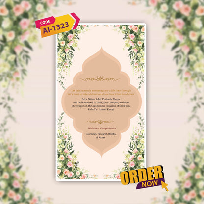 Sikh Wedding Invitation Video | Classic Theme |  AI-1323