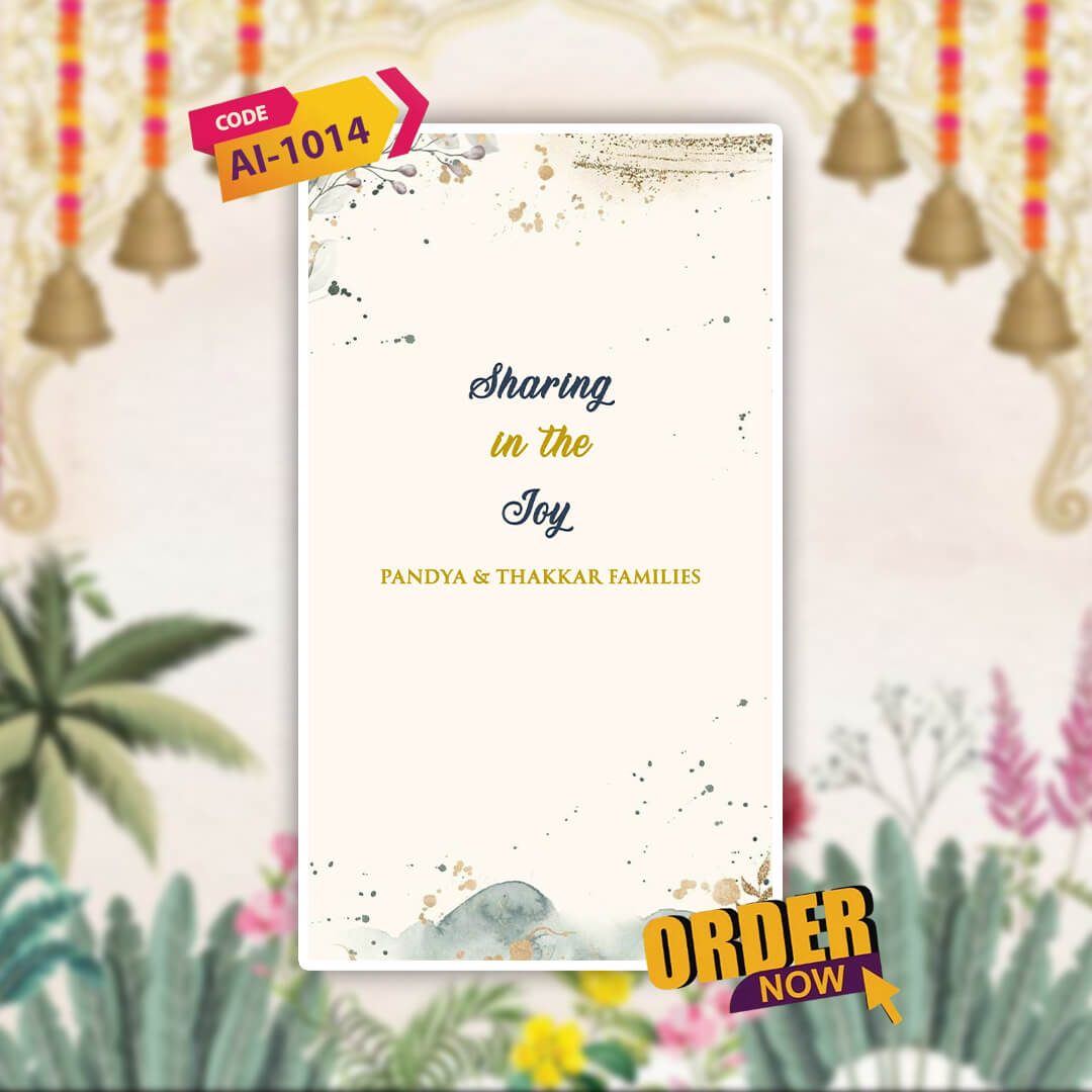 Wedding Video Invitation | Romantic Video Template |AI-1014