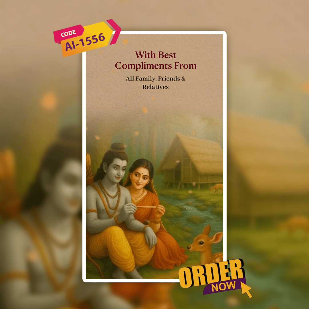 Ram Sita Theme Wedding Invitation Video | AI-1556