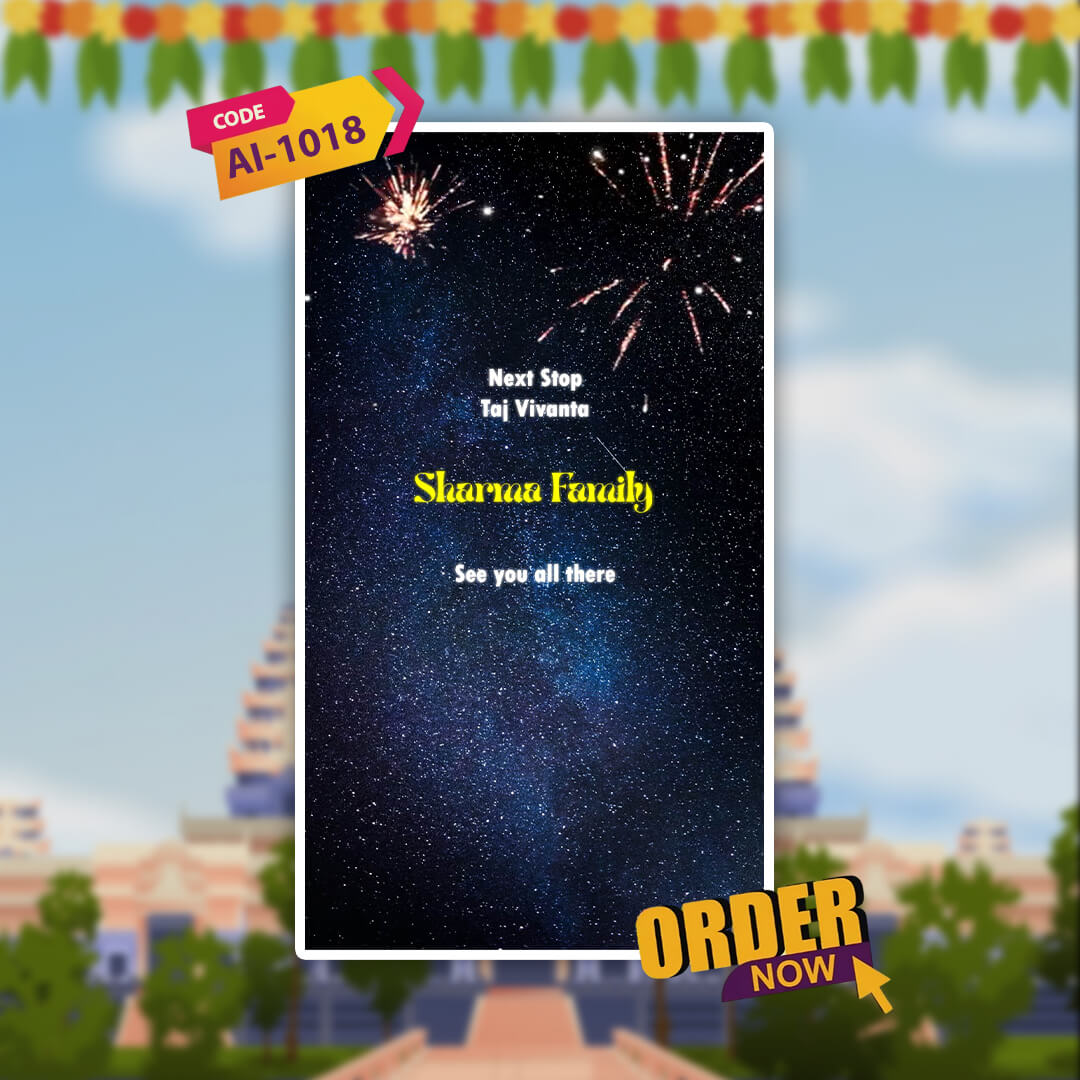 Wedding Video Invitation | Night-Themed | AI-1018