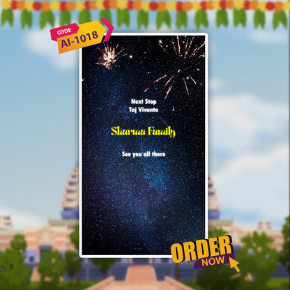 Wedding Video Invitation | Night-Themed | AI-1018