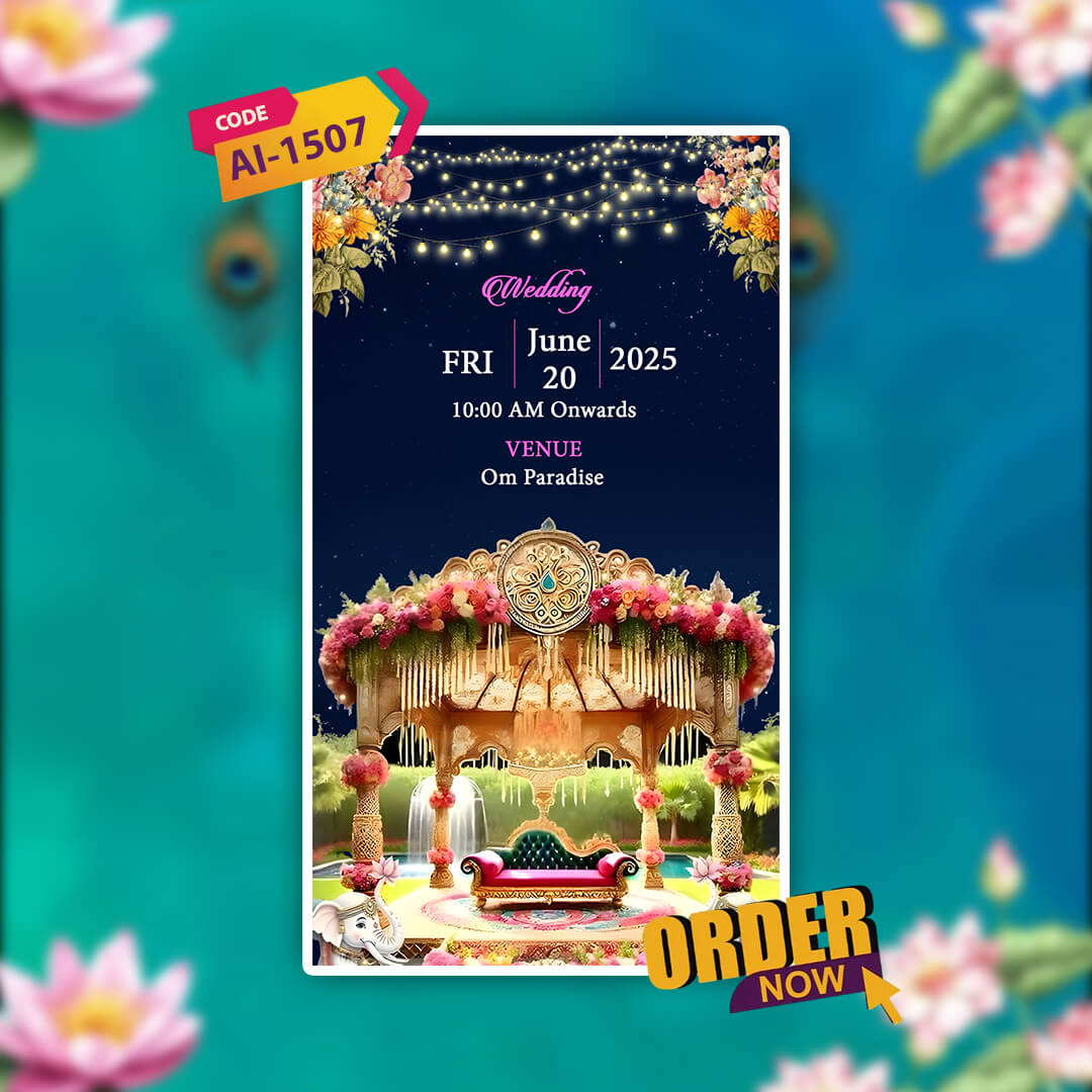 Digital Wedding Invitation Video | Amazing |  AI-1507