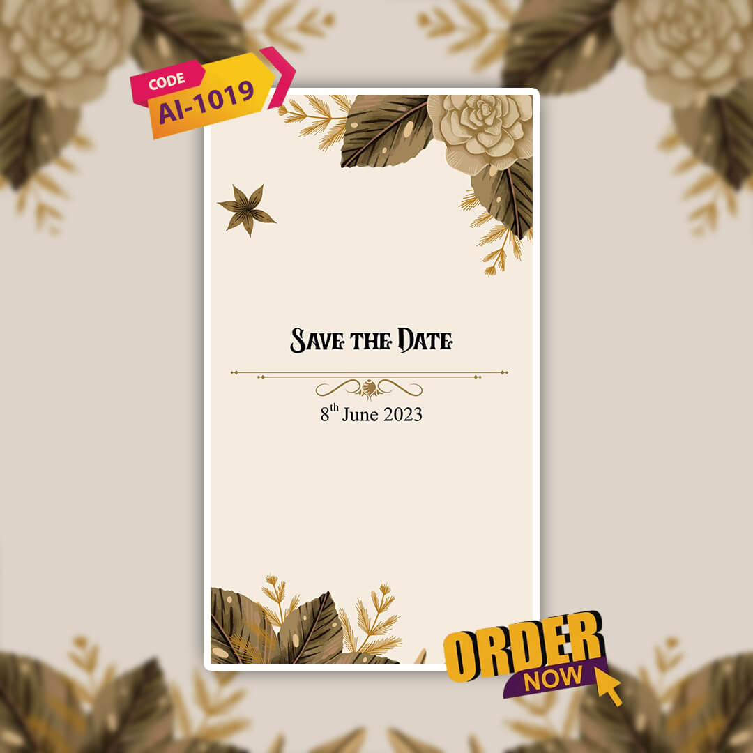 Wedding Video Invitation | pastel backgrounds| AI-1019