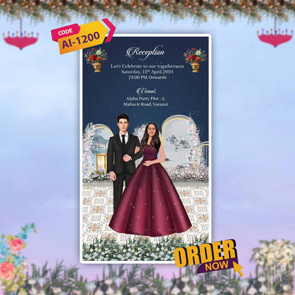 Custom Love Story Wedding Invitation Video | AI-1200
