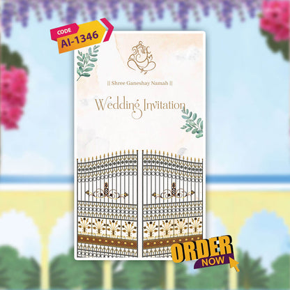 Digital Wedding Invitation Video | Stylish & Refined | AI-1346