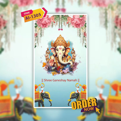 Digital Wedding Invitation Video | Floral themes | AI-1305