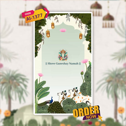 Digital Wedding Invitation Video | Nature-Inspired| AI-1377
