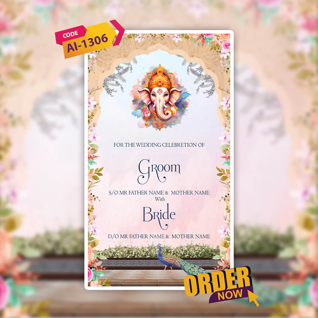 Digital Wedding Invitation Video | AI-1306