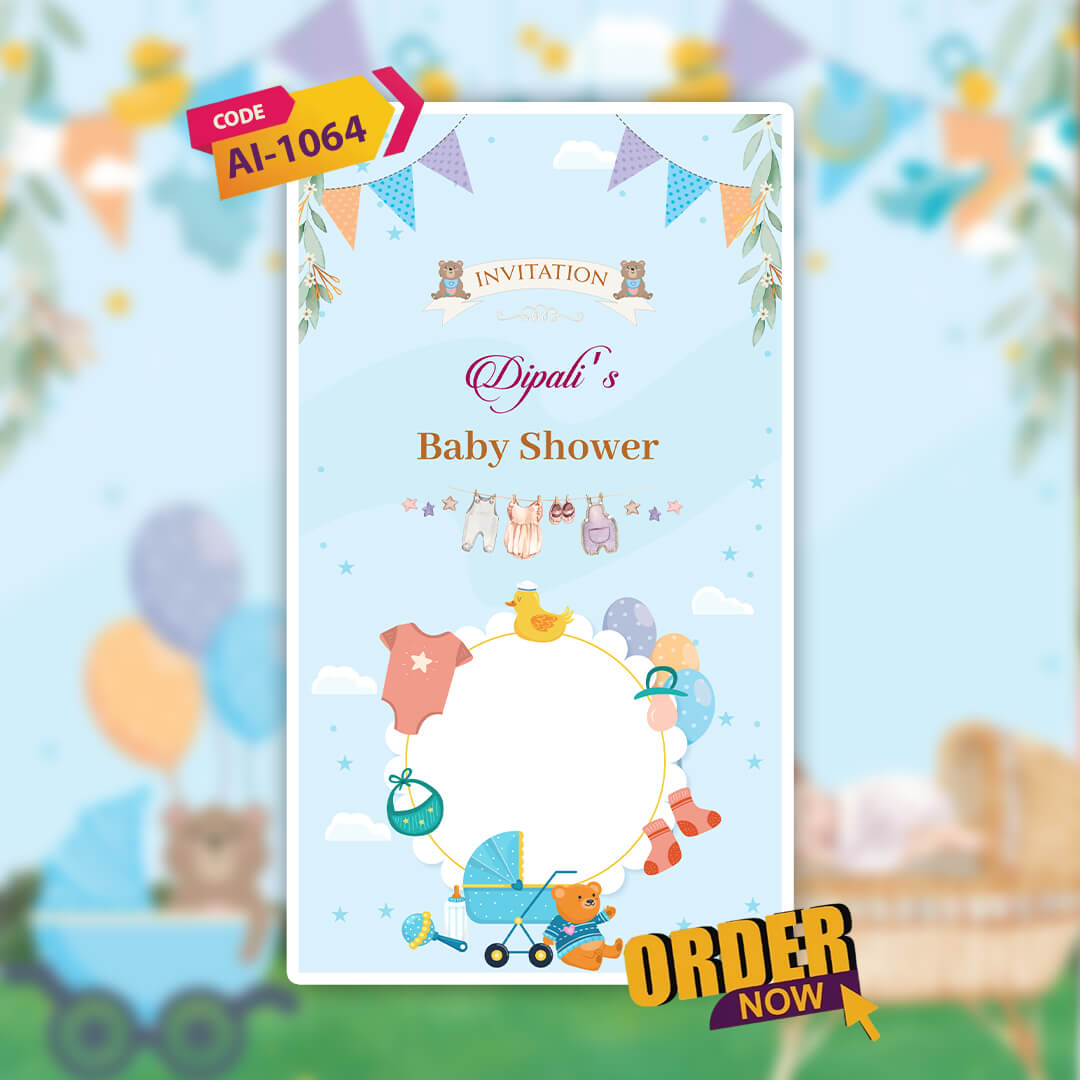 Baby Shower Invitation Video | Romantic | AI-1064